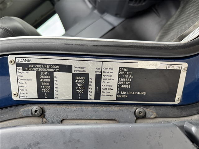 Scania P320 6x2*4 Euro 6 NTM 21 m3