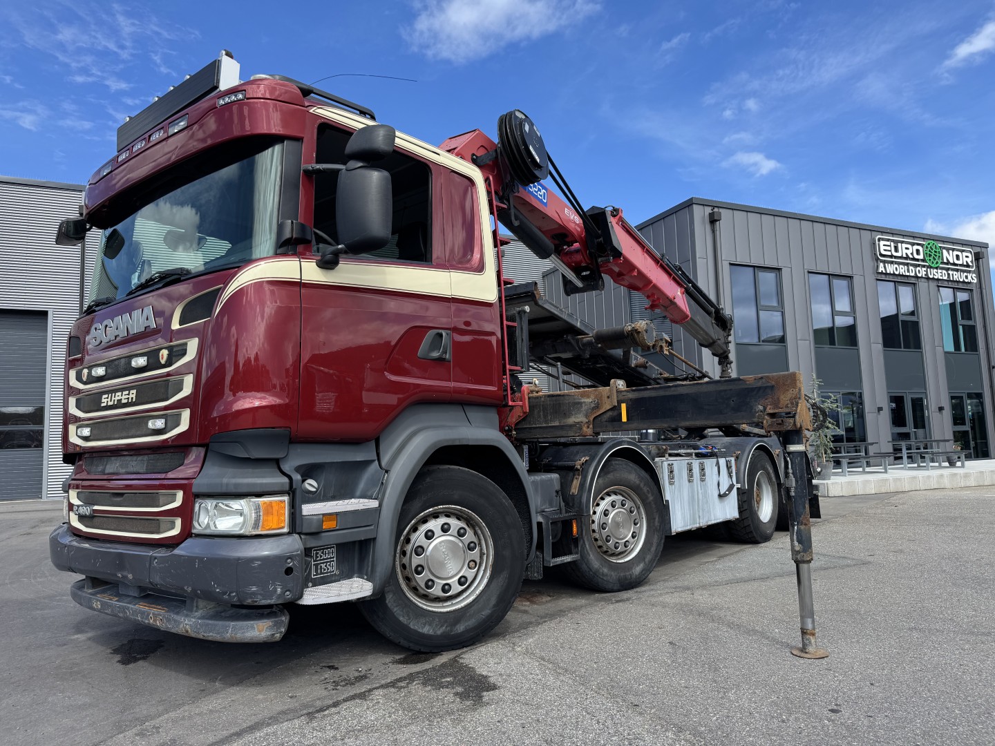 Scania R490 8x2*6 Euro 6 Wirehejs / HMF 3220 K6