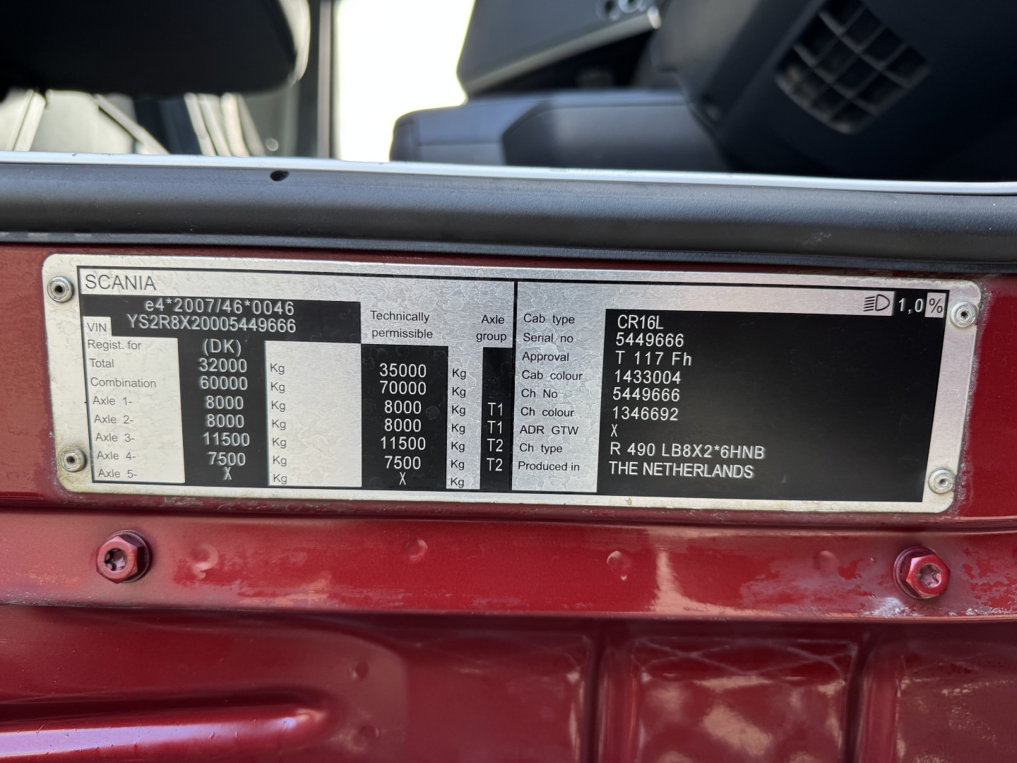 Scania R490 8x2*6 Euro 6 Wirehejs / HMF 3220 K6