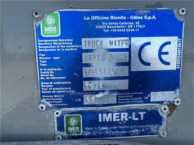 Iveco X-WAY 400 8x4 Imer LT 8 XL m/bånd Euro 6