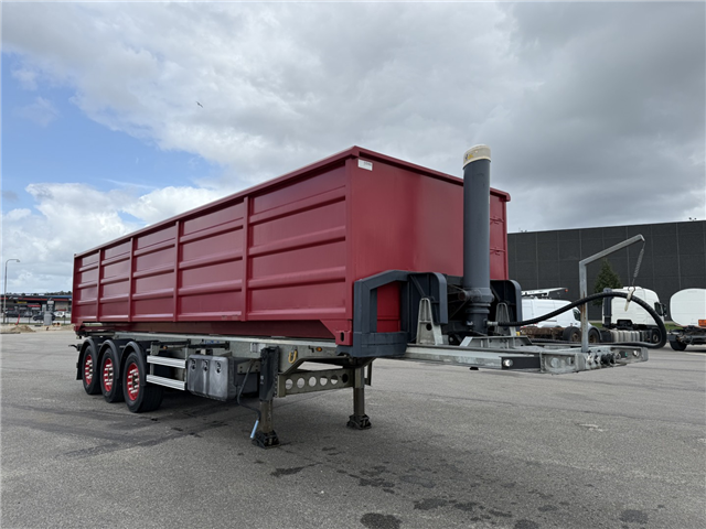 Leci 3 akslet Galvaniseret Tip Chassis med 9,4 m Hardox Kasse