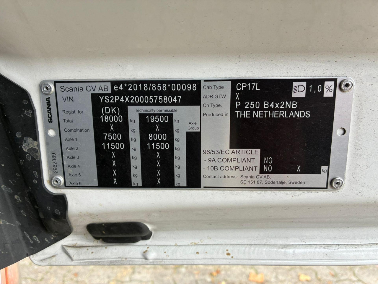 Scania P 250 B4x2NB - BOKS/LIFT