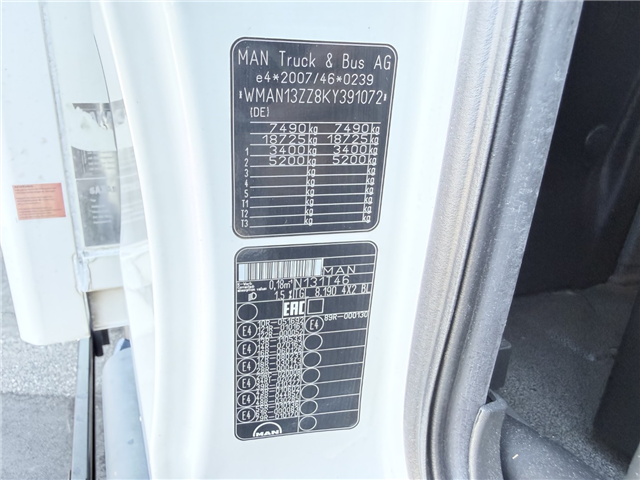 MAN TGL 8.190 4x2 6.0 m Euro 6 Lukket Kasse