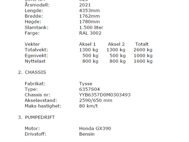 Diverse Tysse Nomek Minislamsuger / 1500 L Rustfri tank Trailer