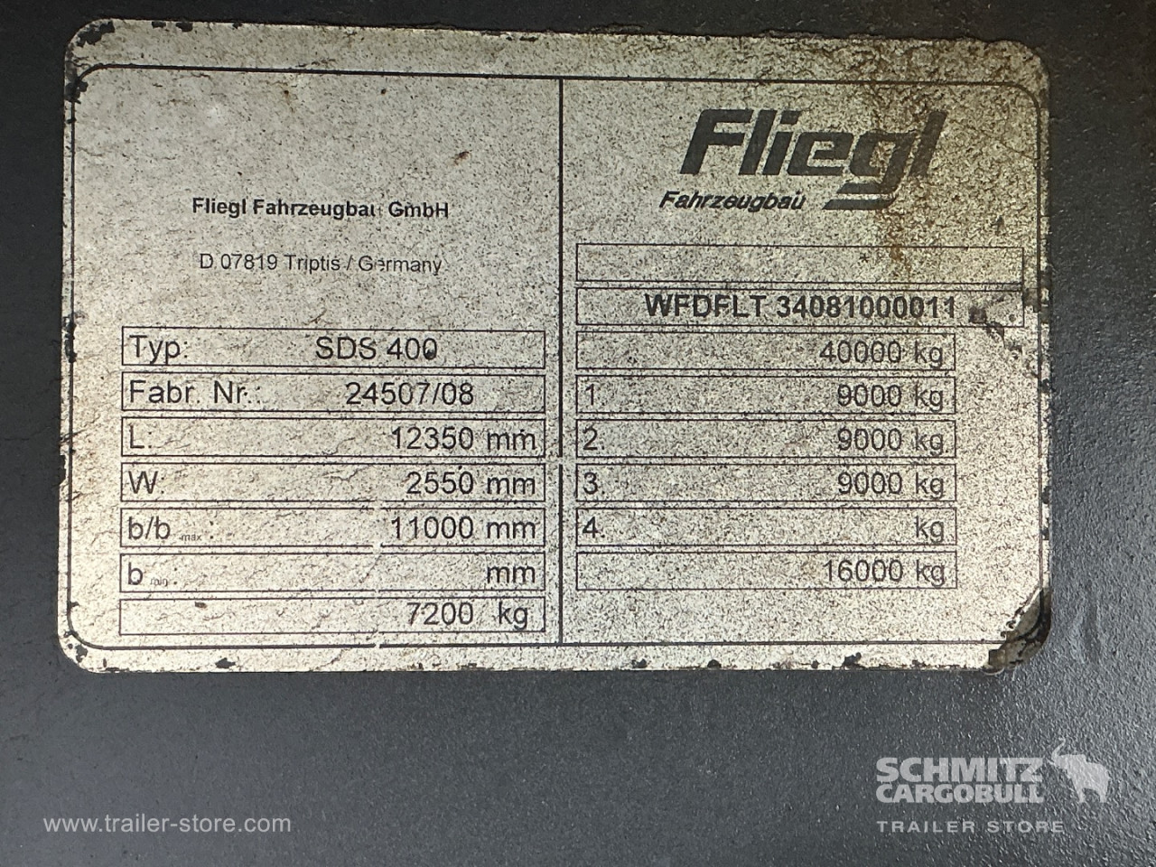 Fliegl Semi Platform Building material