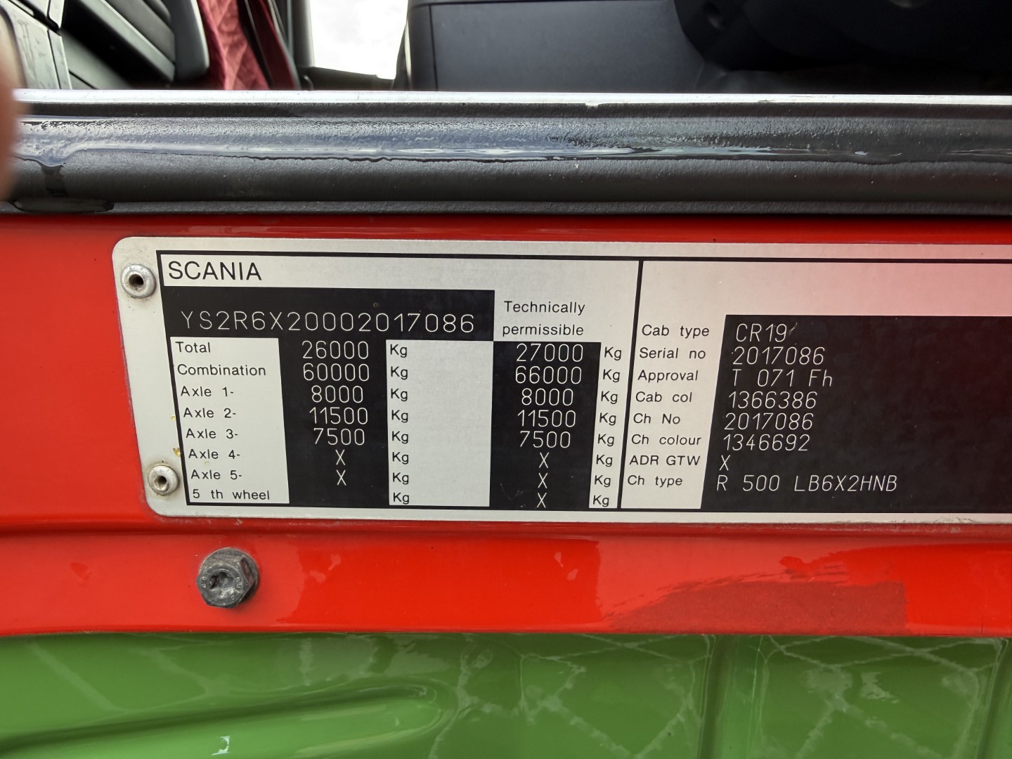 Scania R500 6x2 Hejs CR19 Highline