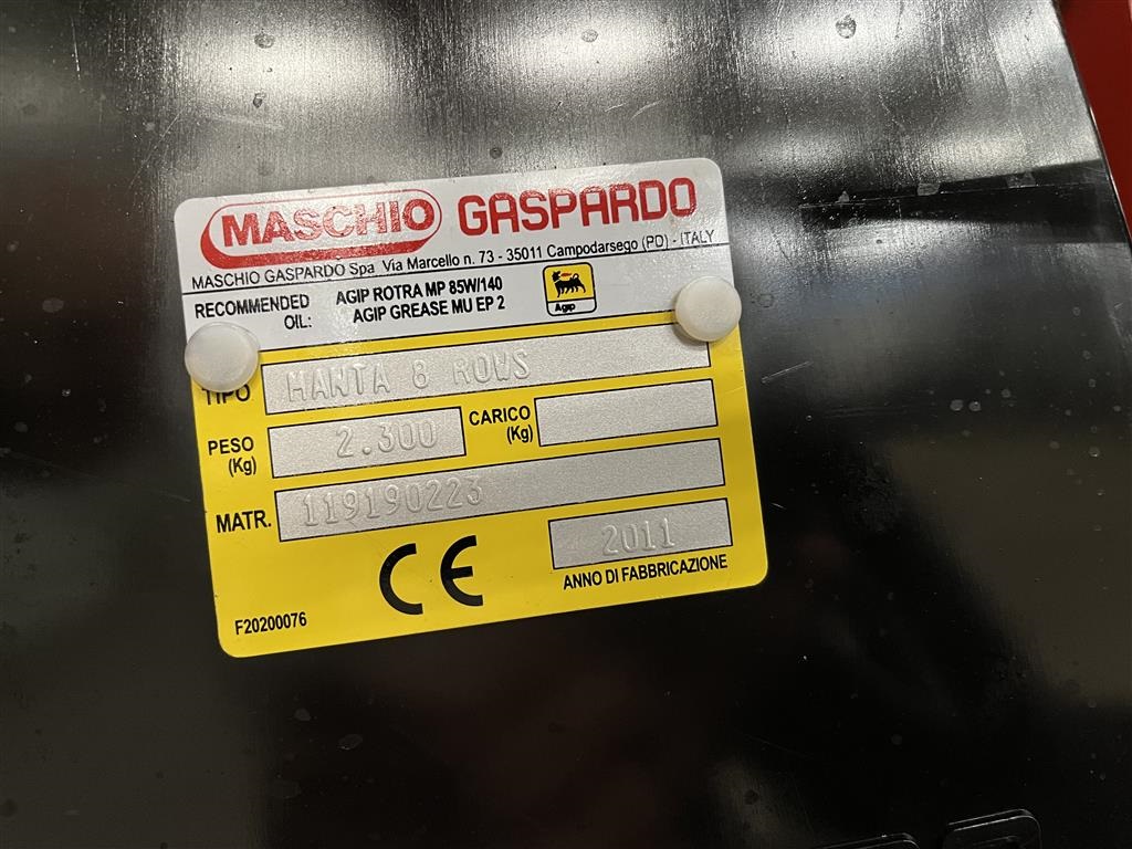 Maschio Gaspardo Majs (75 cm) Manta 8 rk. med Gødningsvogn