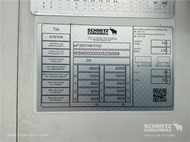 Schmitz Semi Reefer Meat hanging system
