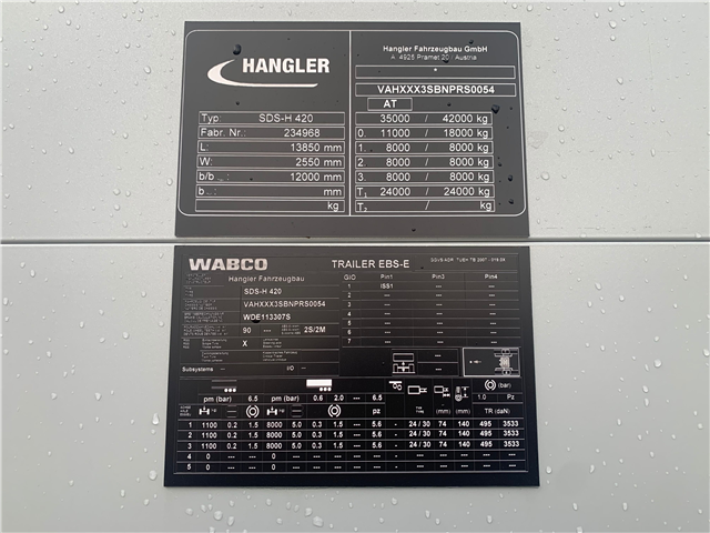 Hangler SDS-H 420 3-aks XL-godkendt + hævetag