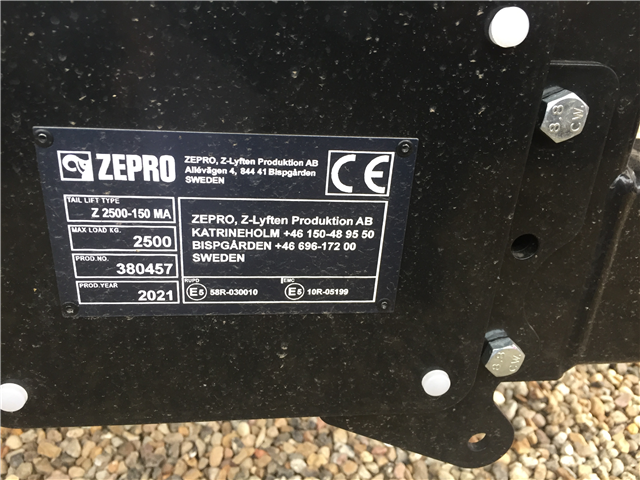 Zepro Zepro 2000mm liftplade