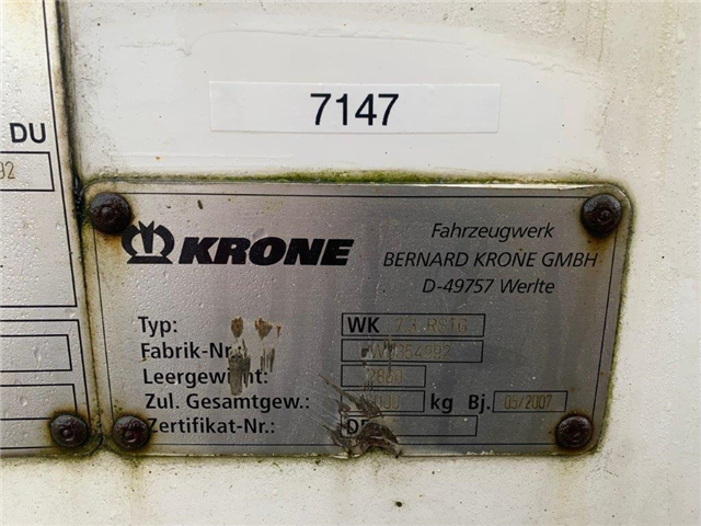 Krone Krone WK 7,3 RSTG 7450 mm med rulleport