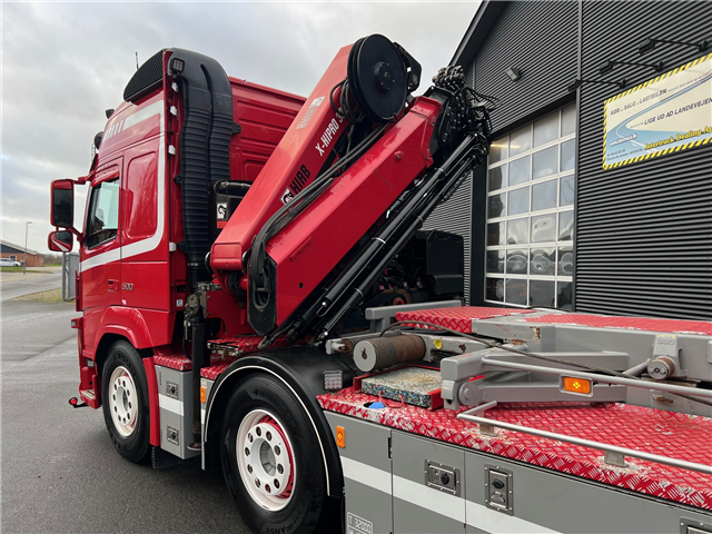 Volvo FM500 Globe Hiab X-Hipro 302 E6 kran og Sawo hejs