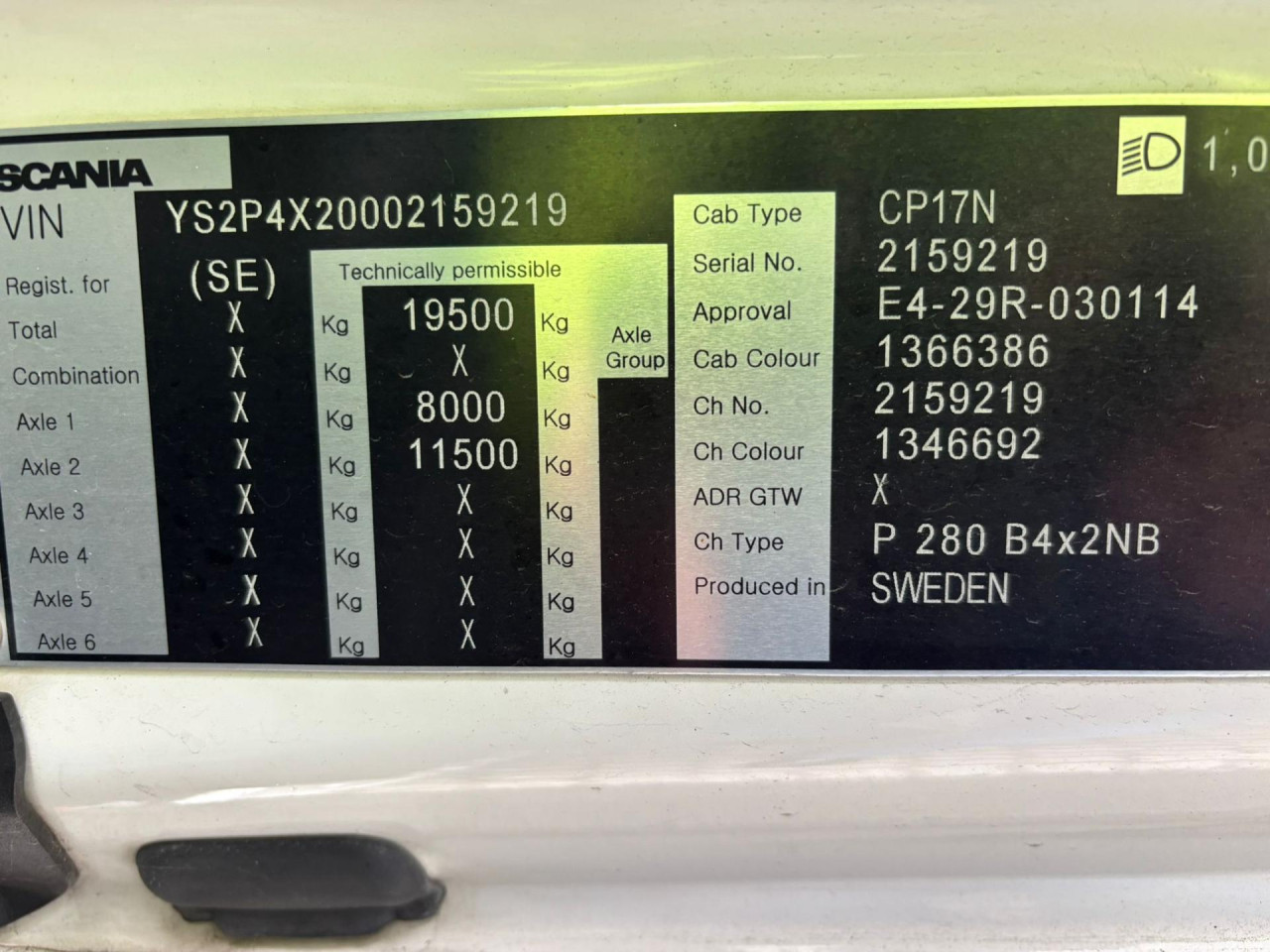 Scania P 280 B4x2NB Cooling