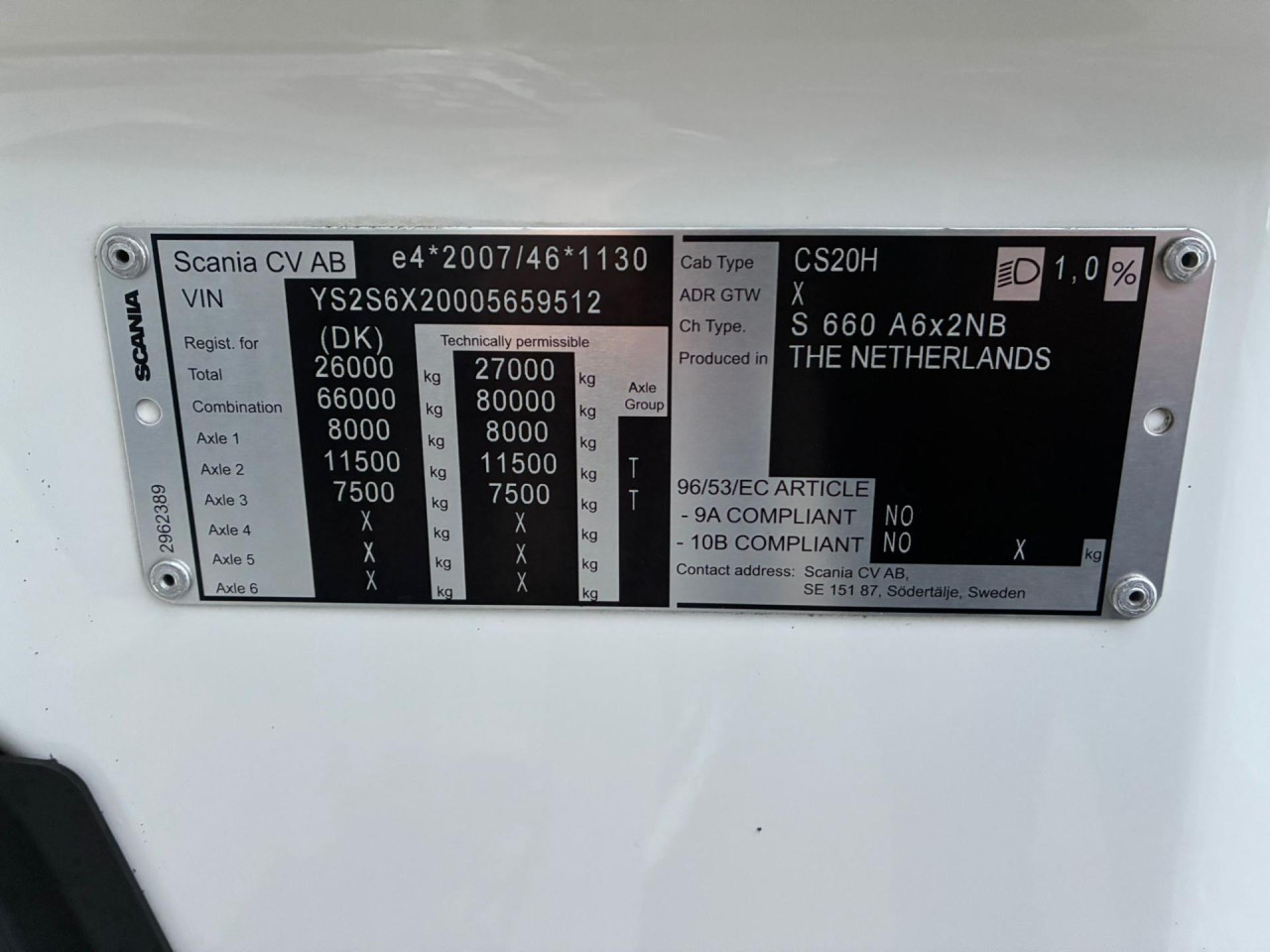 Scania S 660 A6x2NB - Hydraulik