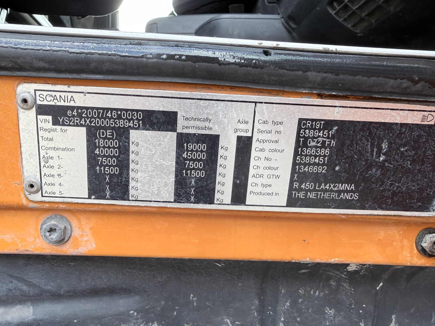 Scania R450 4x2 Euro 6 Retarder / Kompressor