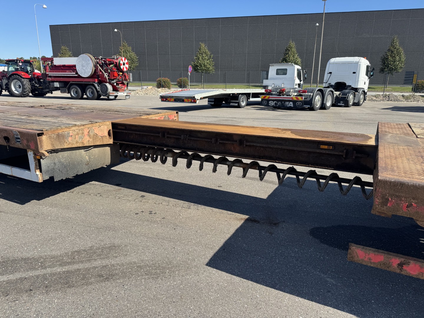 Kel-Berg / Faymonville 4 akslet Udtræks Maskintrailer