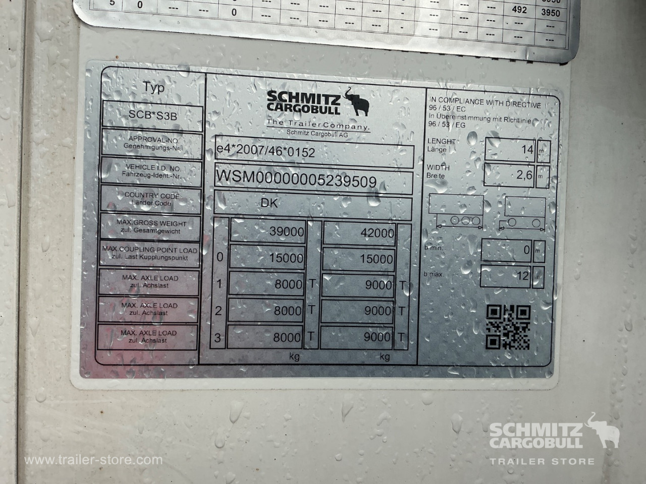 Schmitz Semi Reefer Meat hanging system