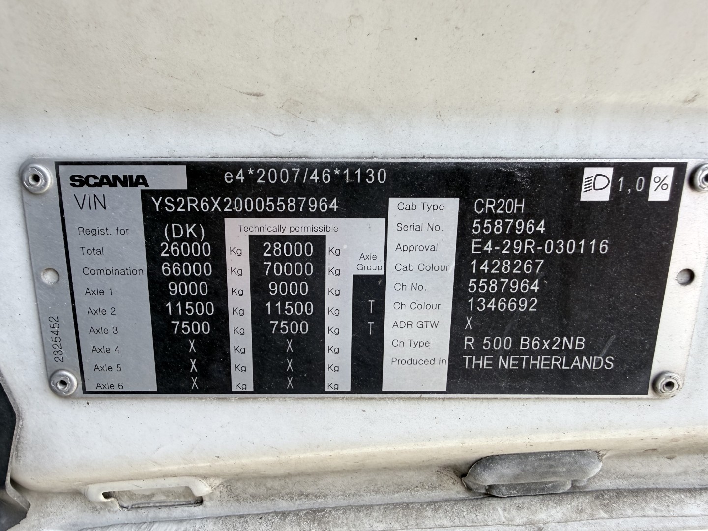 Scania NGS CR20H 6x2 26 m3 Silo - Kompressor - Retarder