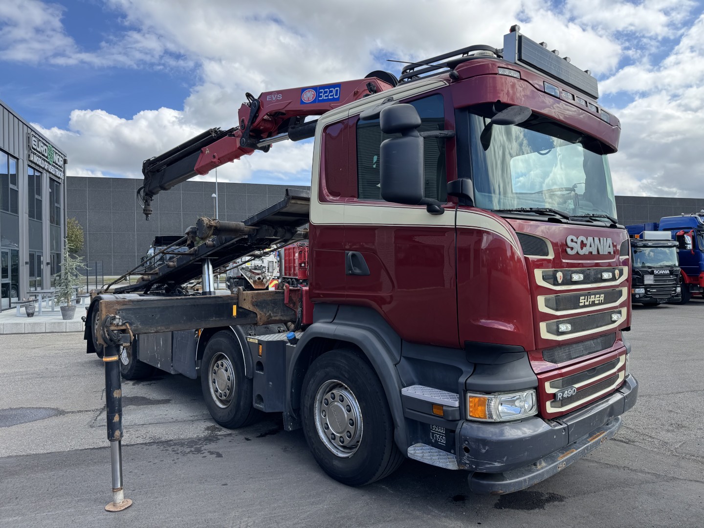 Scania R490 8x2*6 Euro 6 Wirehejs / HMF 3220 K6