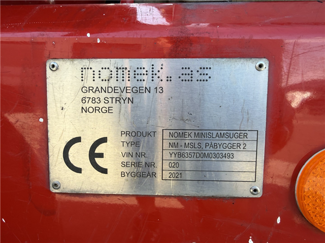 Diverse Tysse Nomek Minislamsuger / 1500 L Rustfri tank Trailer