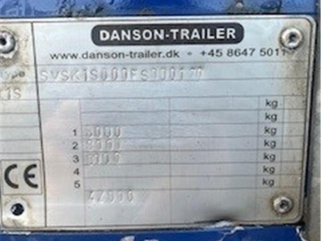 Danson Trailer Curtainsider + Sliding Roof